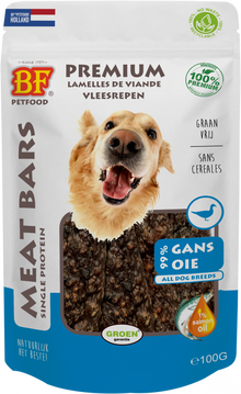 Verpakking Biofood meat bars gans (100% mono proteïne) 100 g
