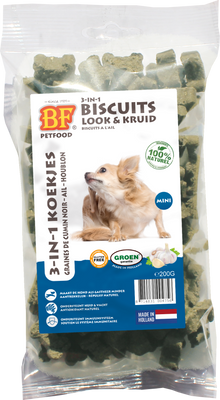 Verpakking Biofood 3in1 koekjes look&kruid mini 200 g