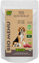 Verpakking Biofood Organic hond rund menu pouch 150 g