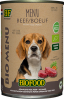 Verpakking Biofood Organic hond rund menu blik 400 g
