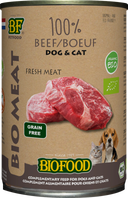 Verpakking Biofood Organic hond&kat 100% rundvlees blik 400 g