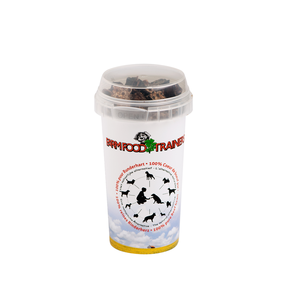 Farm Food Trainers Runderhart – 90 g – productverpakking