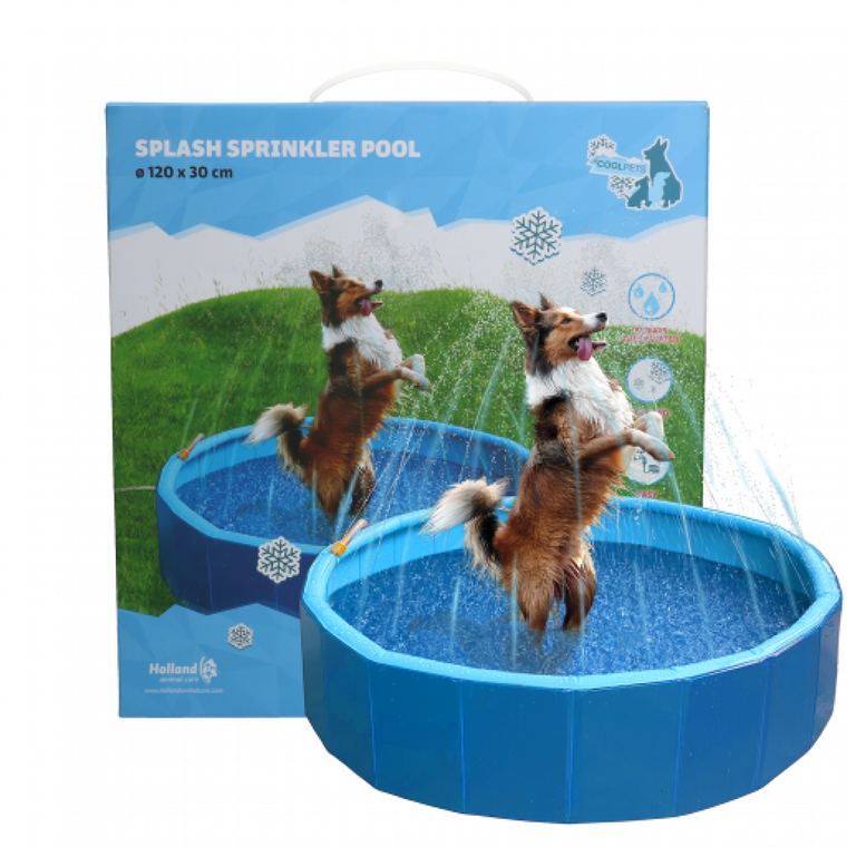 CoolPets Splash Sprinkler Pool hondenzwembad 120 bij 30 cm