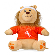 Oranje WK Memvis de Leeuw pluche hondenknuffel maat M 28 cm