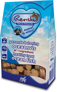 Renske Gezonde Beloning Oceaanvis-hartjes 150 g