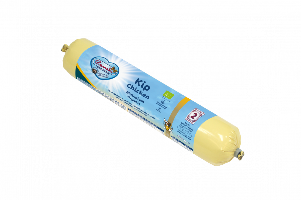 Renske biologische kip hondenvoerworst, 500 g