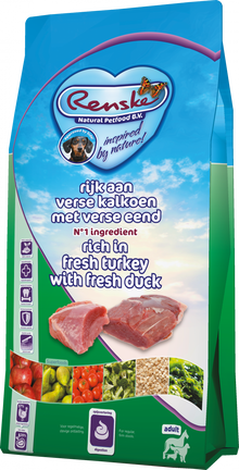 Verpakking Renske Super Premium Kalkoen en Eend 600 g