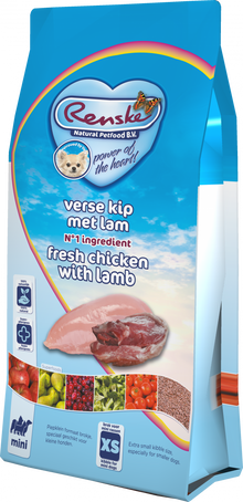 Verpakking Renske Super Premium Mini Kip en Lam 2 kg