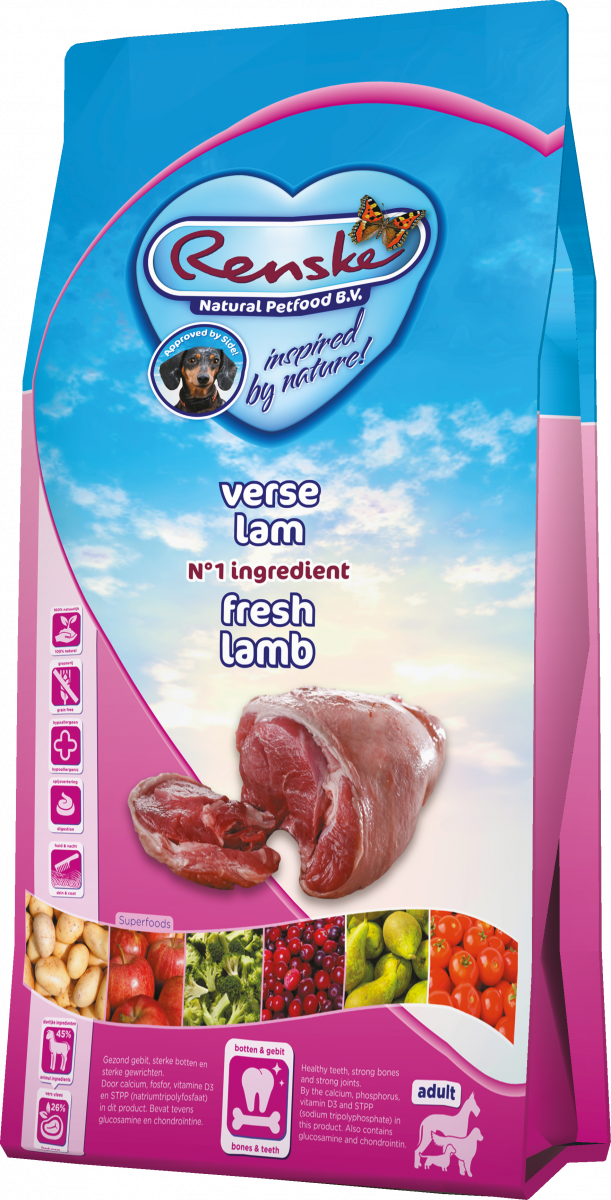Verpakking Renske Super Premium Lam Graanvrij 12 kg