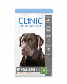 CLiNiC Veterinary Diet Hypoallergenic Zalm – 10 kg hondenvoer verpakking