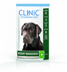 CLiNiC Veterinary Diet Weight Management Zalm – 2,5 kg hondenvoer verpakking