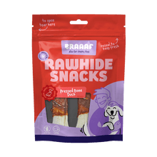 Braaaf Geperst Kauwbot Eend 12,5 cm 2 stuks 130 g – Braaaf hondensnack verpakking
