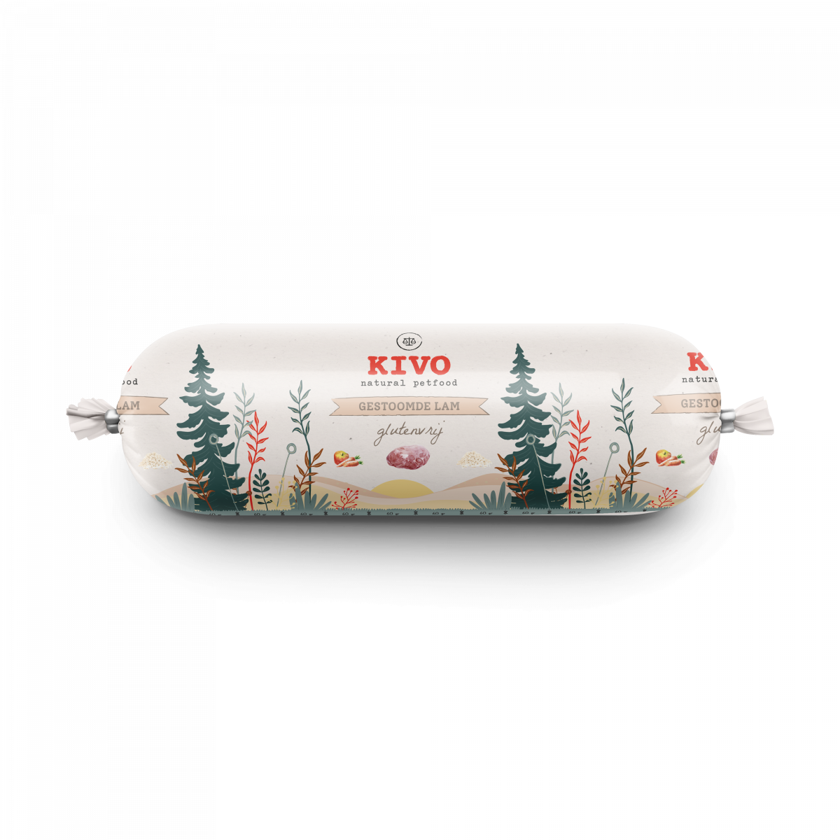 Kivo Gestoomde Lam 600 g complete gestoomde hondenworst