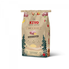 Kivo Lam & Rijst Senior/Light 14 kg koudgeperste hondenbrokken verpakking