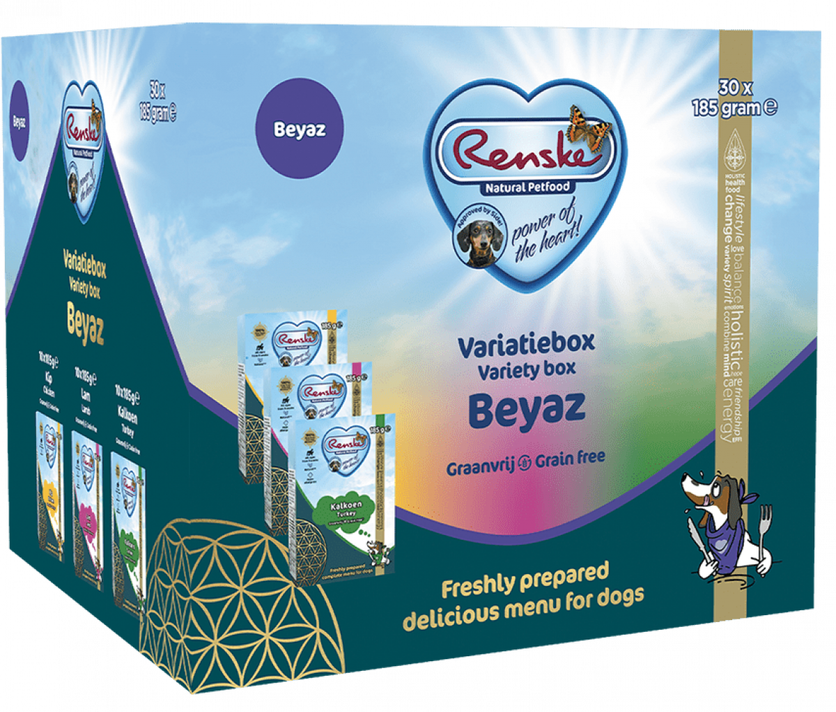 Renske Variatiebox Beyaz graanvrij met 30 maaltijden van 185 g