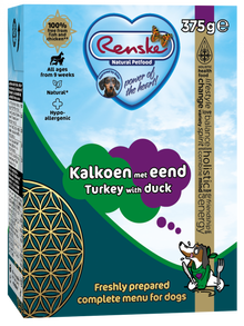 Renske Kalkoen met Eend 375 g nat hondenvoer