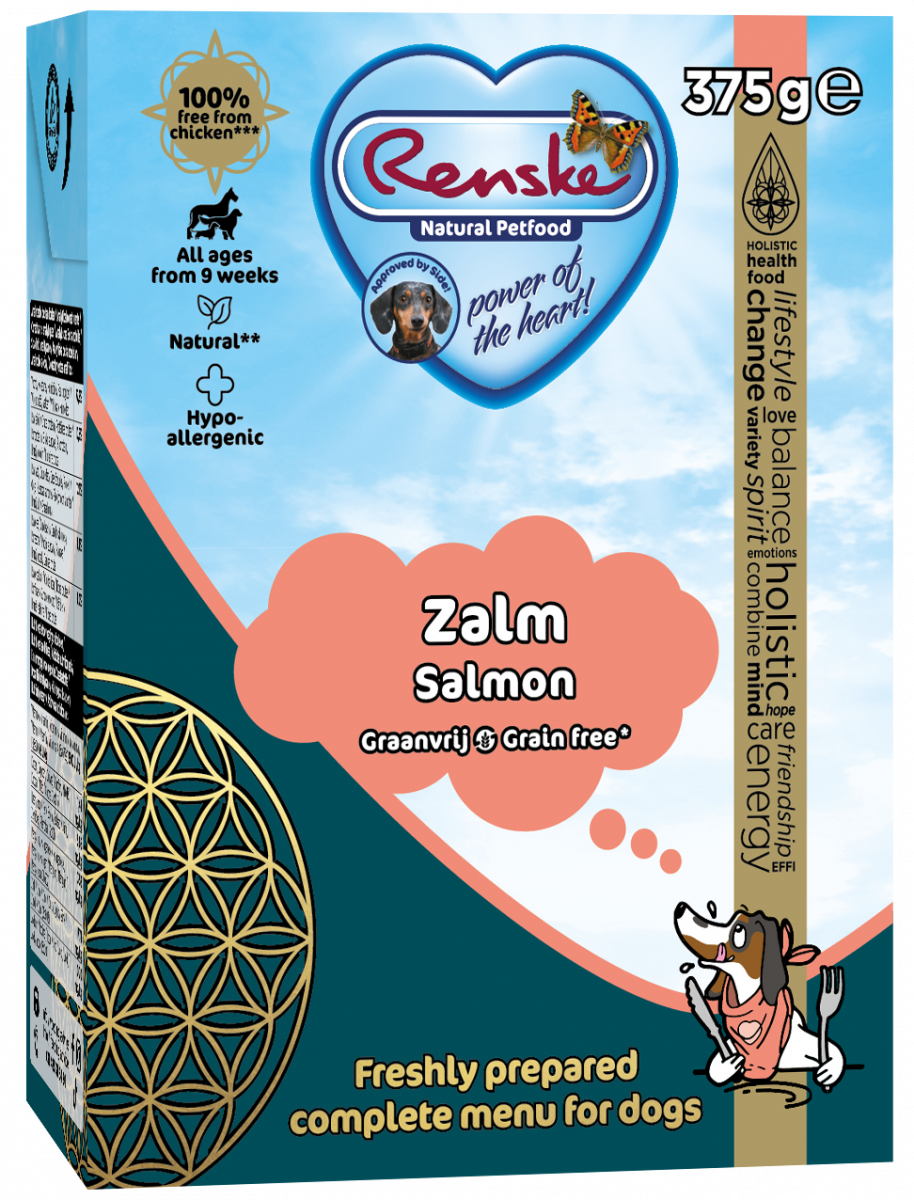Renske Vers Bereid Zalm Graanvrij 375 g nat hondenvoer