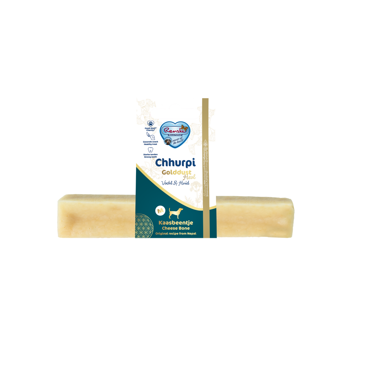 Verpakking en kaaskluif Renske Chhurpi Golddust Heal Vacht & Huid M 73 g