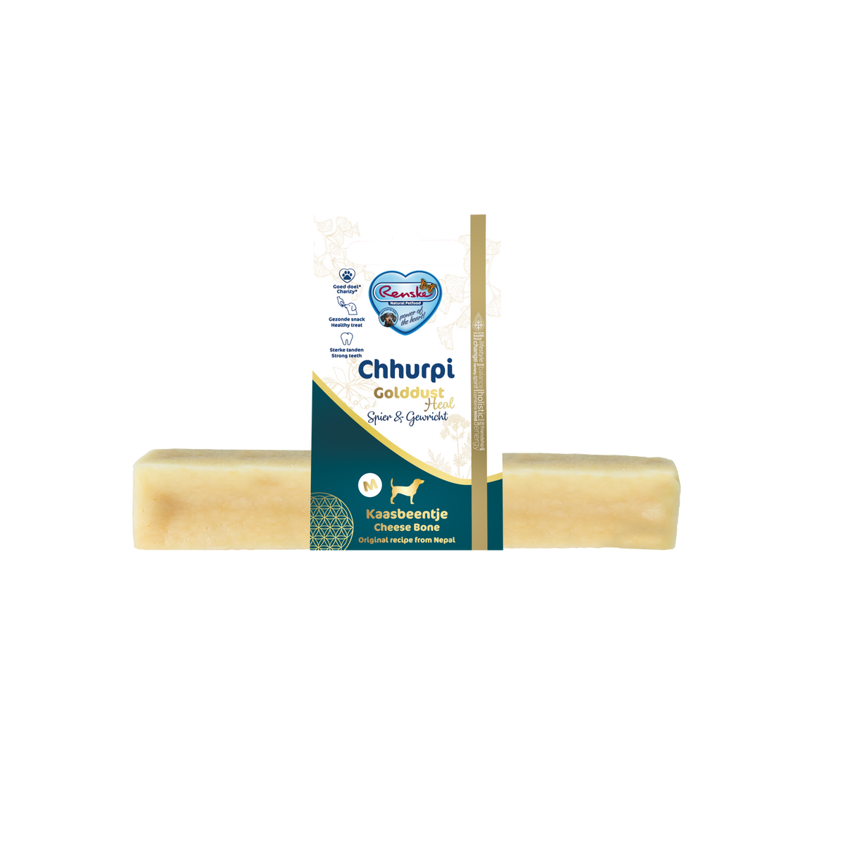Verpakking en kaaskluif Renske Chhurpi Golddust Heal Spier & Gewricht M 73 g