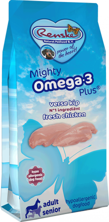 Renske Mighty Omega-3 Plus Kip & Rijst 6,5 kg verpakking