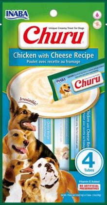 Inaba Churu hond kip met kaas puree 4 × 14 g
